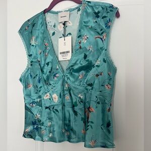 Reformation Cherry Silk Top